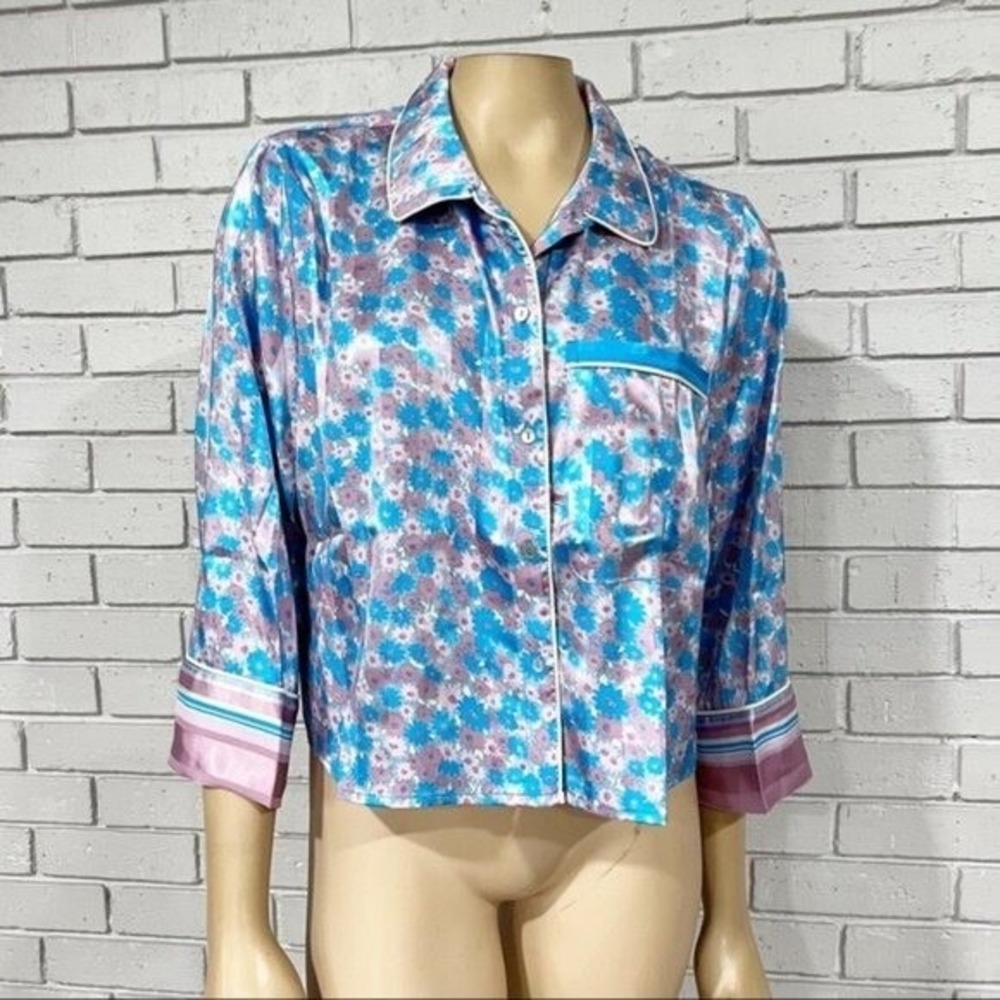 Free‎ People Women's Pillow Talk Satin Short Pajamas - Size Large - Picture 10 of 12